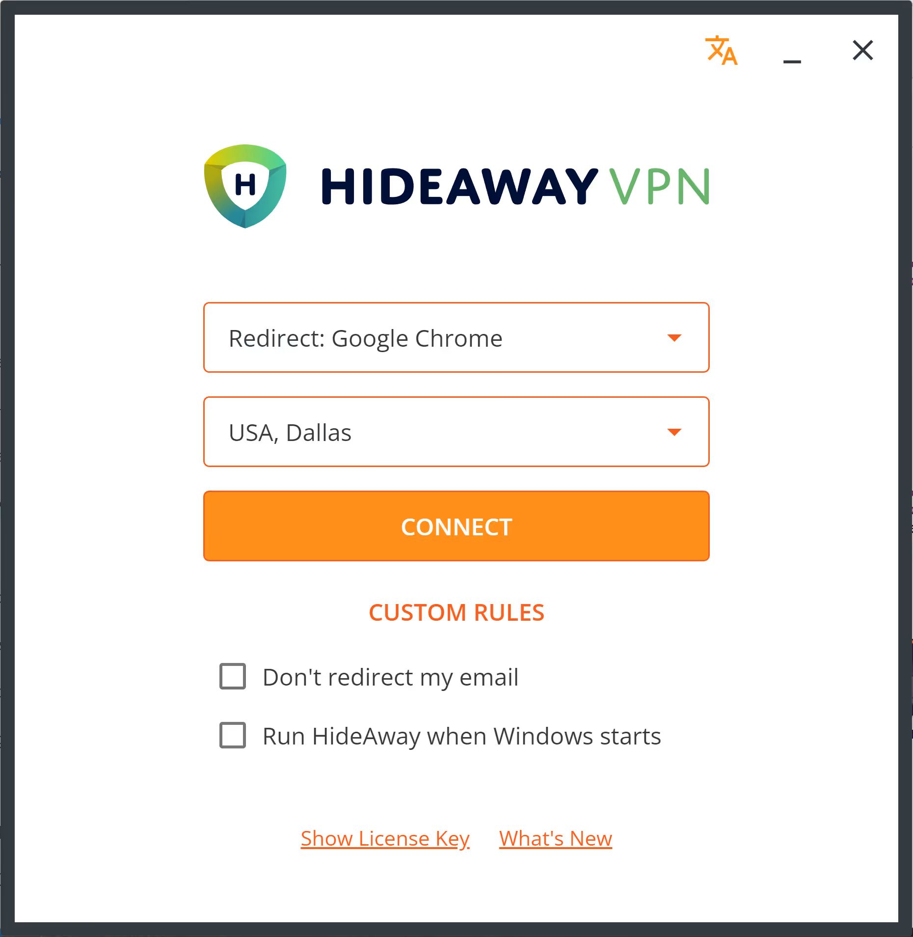 Hideaway VPN rules