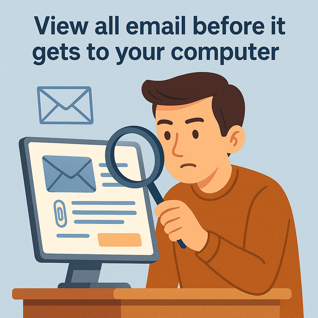 View all email before it gets to your computer