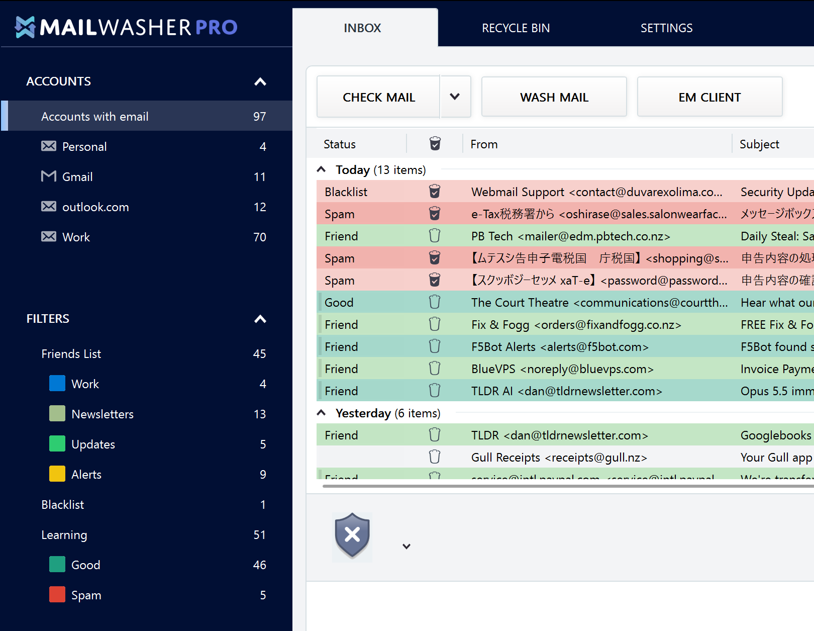 MailWasher works with Windows 10 and 11